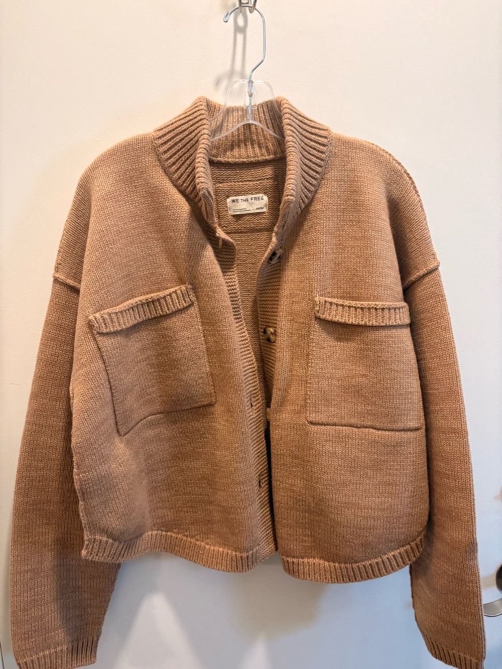 We The Free Womens Button-Up Sweater - Light Beige - Picture 2 of 4